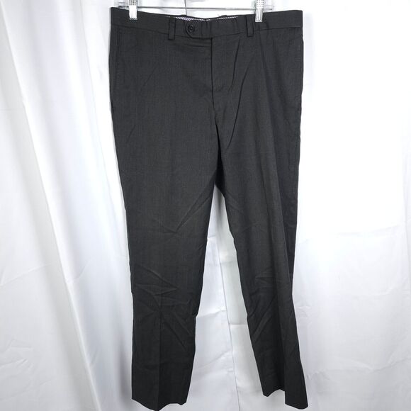 Riviera by Jack Victor Mens 36x30 Gray Loro Piana Super 130s Wool Dress Pants - Picture 1 of 9